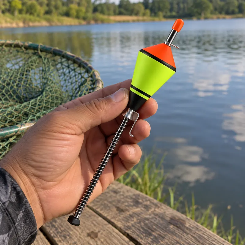 Boia junto a uma rede de pesca
